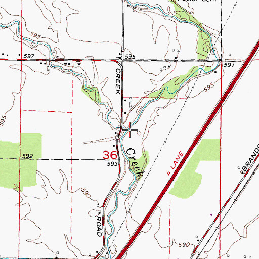 Topographic Map of Colburn Drain, MI