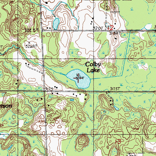 Topographic Map of Colby Lake, MI