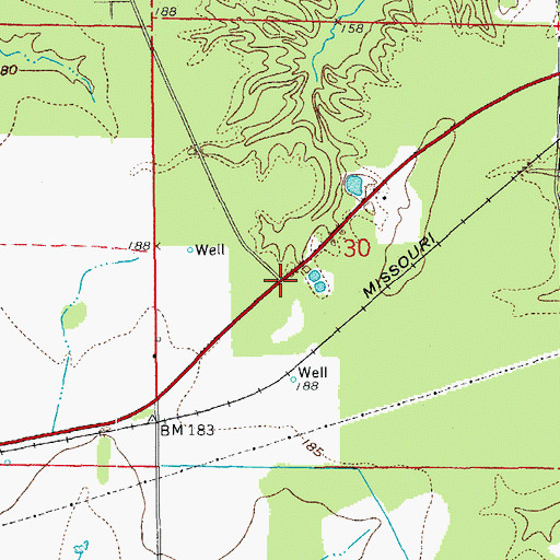 Topographic Map of Phelan (historical), AR
