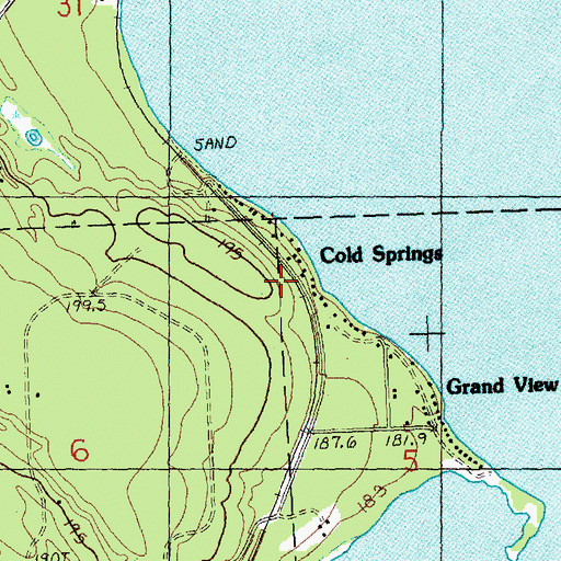 Topographic Map of Cold Springs, MI