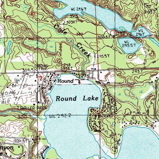 Topographic Map of Cole Creek, MI