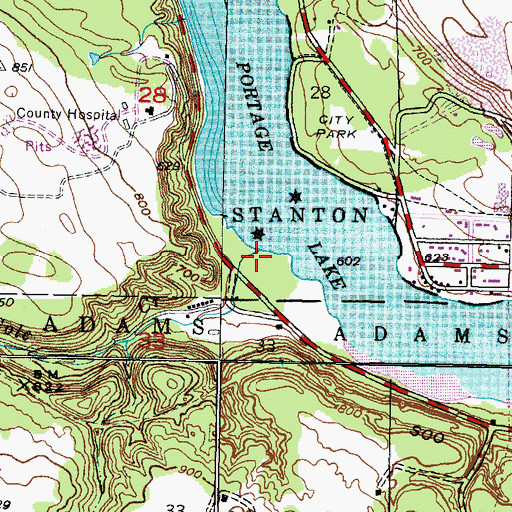 Topographic Map of Cole Creek, MI