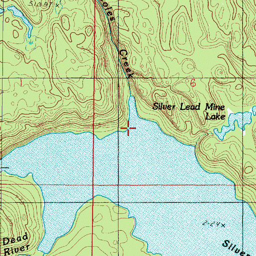 Topographic Map of Coles Creek, MI