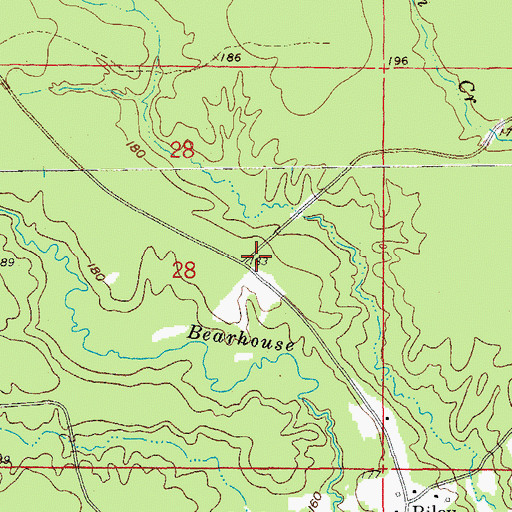 Topographic Map of Riley School (historical), AR