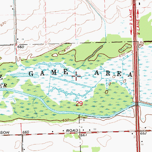 Topographic Map of Collier Creek, MI