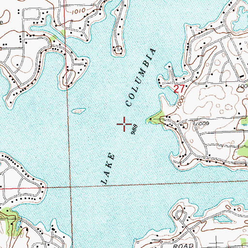 Topographic Map of Lake Columbia, MI