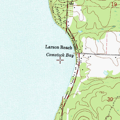 Topographic Map of Comstock Bay, MI