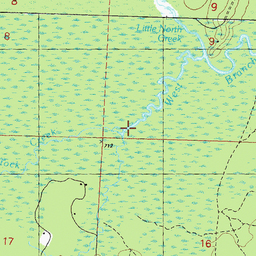 Topographic Map of Comstock Creek, MI