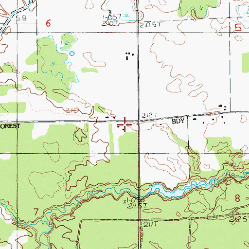Topographic Map of Comstock School, MI