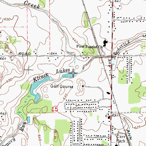 Topographic Map of Cone Creek, MI