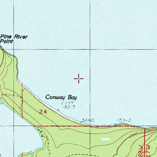 Topographic Map of Conway Bay, MI