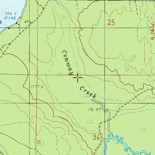 Topographic Map of Conway Creek, MI