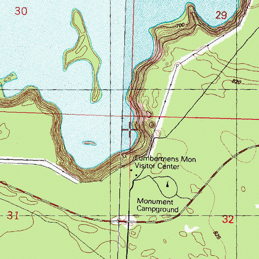 Topographic Map of Cooke Dam Pond, MI