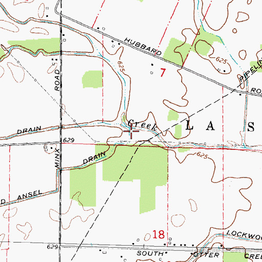Topographic Map of Cooper Snell and Ansel Drain, MI