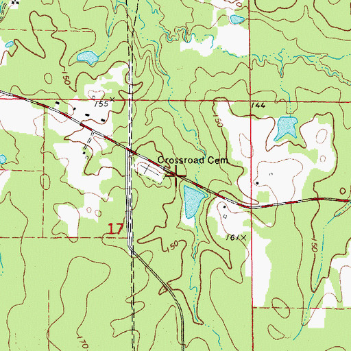 Topographic Map of Bess Store (historical), AR