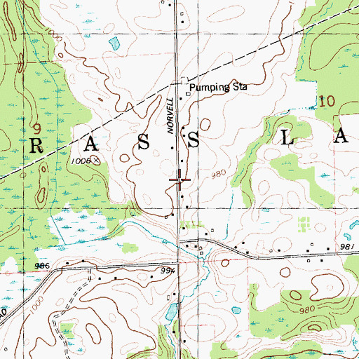 Topographic Map of Coppernoll School, MI