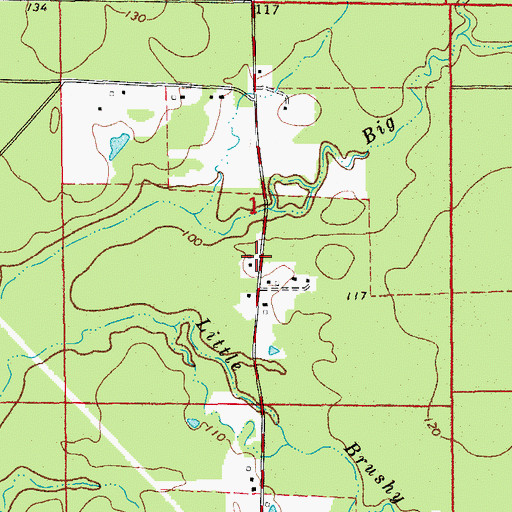 Topographic Map of Crows Store (historical), AR