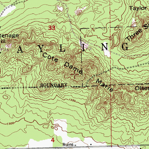 Topographic Map of Cote Dame Marie, MI
