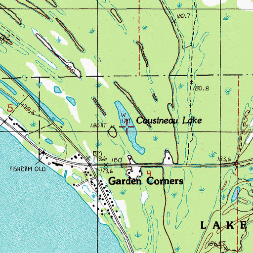 Topographic Map of Cousineau Lake, MI