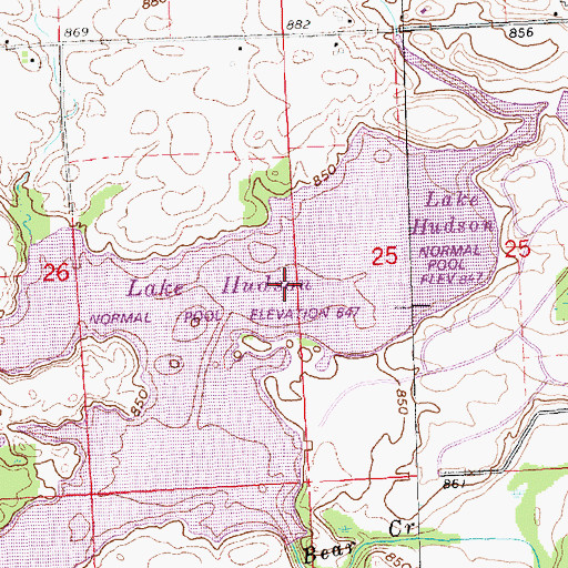 Topographic Map of Covell Lake, MI