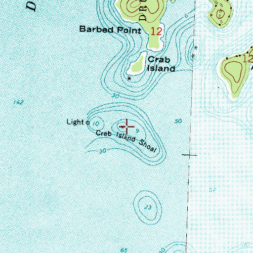 Topographic Map of Crab Island Shoal, MI