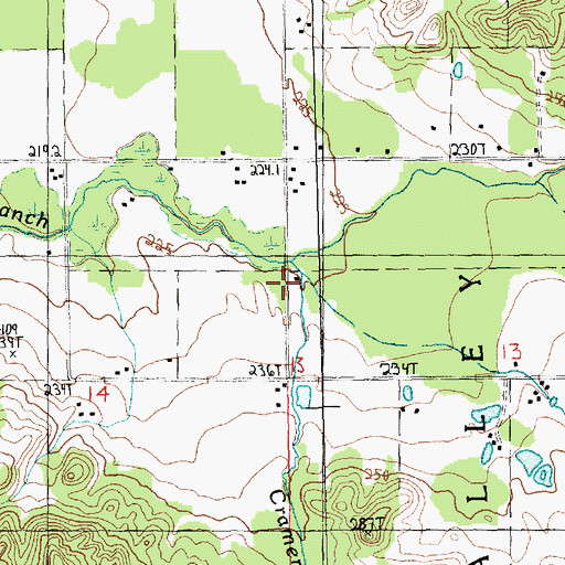 Topographic Map of Cramer Creek, MI