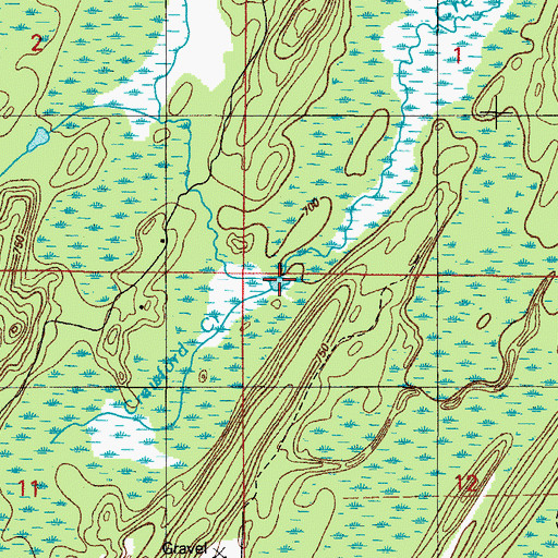Topographic Map of Crawford Creek, MI