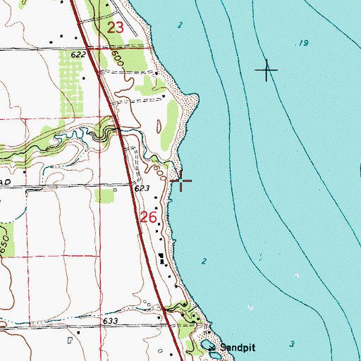 Topographic Map of Crawford Creek, MI