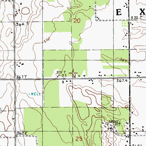 Topographic Map of Crawford School, MI