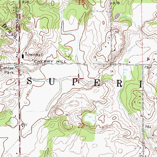 Topographic Map of Crippen Drain, MI
