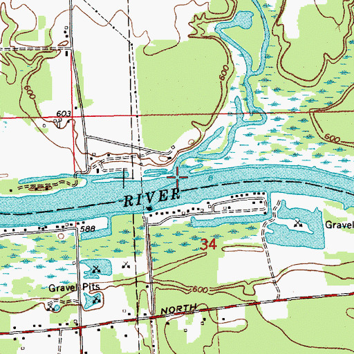 Topographic Map of Crockery Creek, MI
