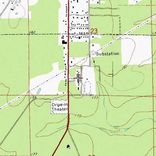 Topographic Map of Hamburg High School, AR