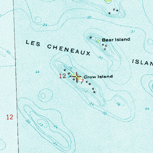 Topographic Map of Crow Island, MI