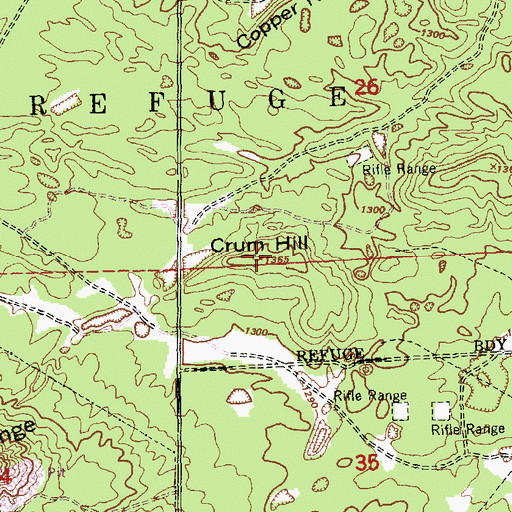 Topographic Map of Crum Hill, MI
