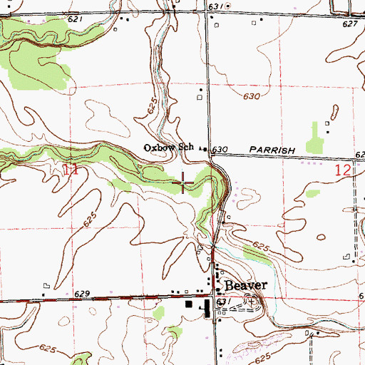 Topographic Map of Crump Drain, MI