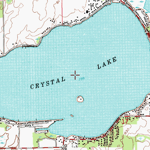 Topographic Map of Crystal Lake, MI