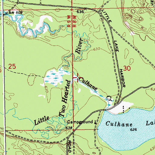 Topographic Map of Culhane Creek, MI