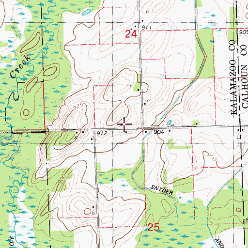 Topographic Map of Culp School, MI
