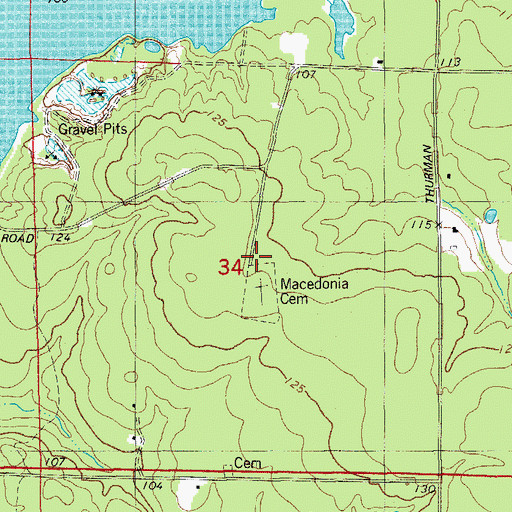 Topographic Map of Macedonian Church (historical), AR