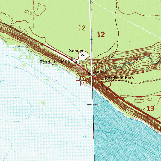 Topographic Map of Cut River, MI
