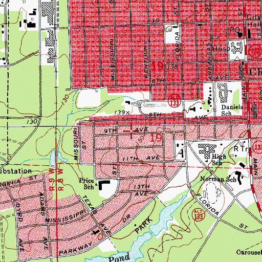 Topographic Map of Cremer, AR