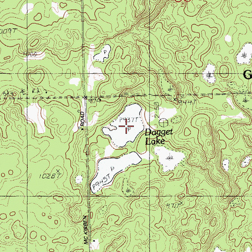 Topographic Map of Dagget Lake, MI