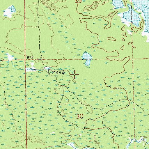 Topographic Map of Dairy Creek, MI