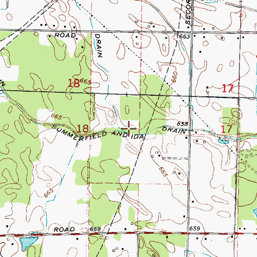 Topographic Map of Darrow Drain, MI