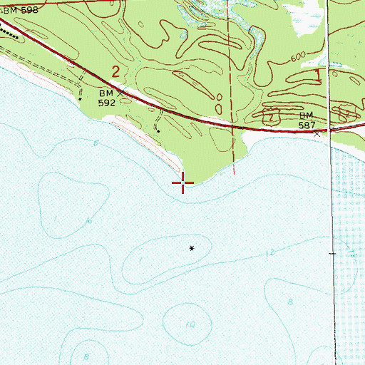 Topographic Map of Davenport Creek, MI