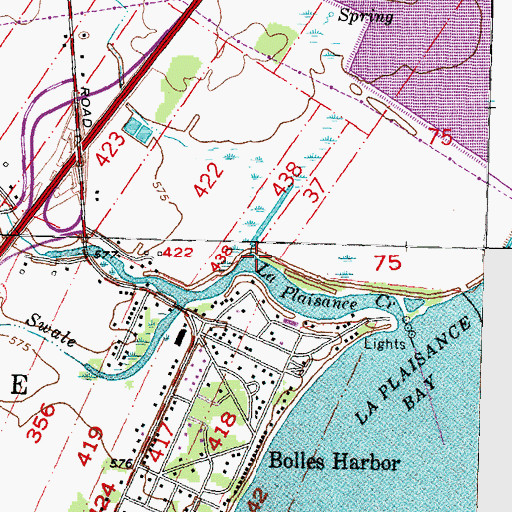 Topographic Map of Davis Drain, MI