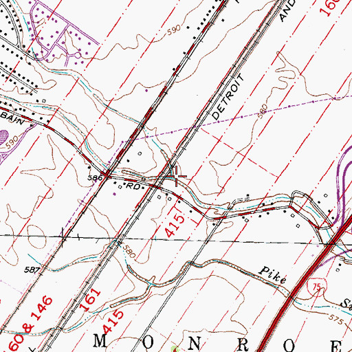 Topographic Map of Davis Swale, MI