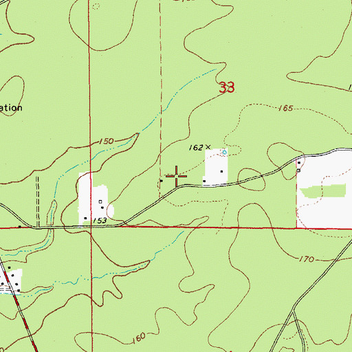 Topographic Map of Harris School (historical), AR