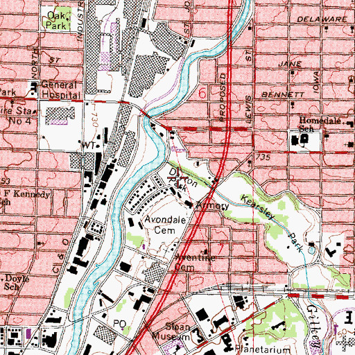 Topographic Map of Dayton Park, MI