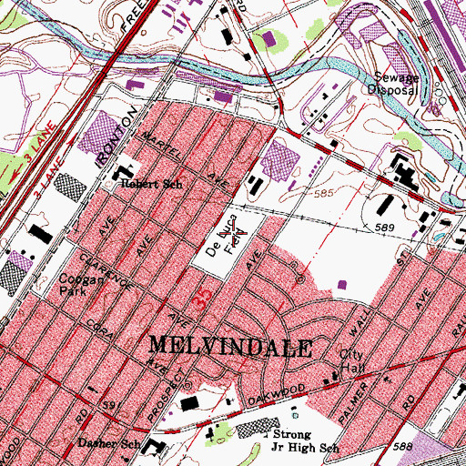 Topographic Map of De Luca Field, MI